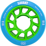atom savant 91a blue quad skate wheel