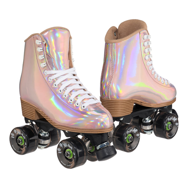 Patins à Roulettes Quad Jackson EVO Viper Hologram - Taille 7, Or Miel - Roues Atom Pulse - Neuf (boîte Ouverte)