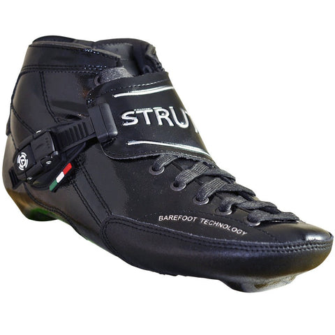 Black Luigino Strut inline skate boot
